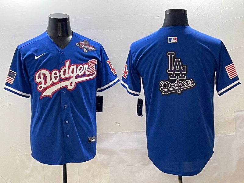 Men Los Angeles Dodgers Blank Blue Second generation Joint Name Nike 2025 MLB Jersey style 23